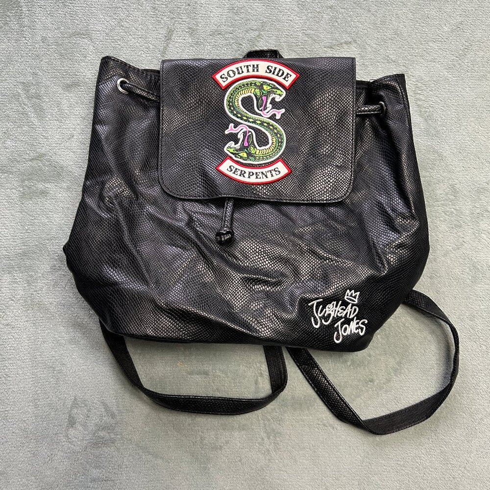 Hot Topic Riverdale Southside Serpents Jughead Black Backpack Snake School Bag